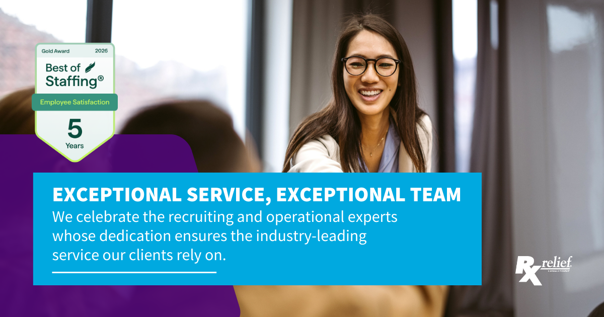 Rx relief Wins ClearlyRated’s 2026 Best of Staffing® Employee ...